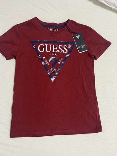 Guess shirt burgunderrot - guess,