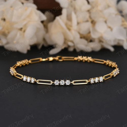 Dainty diamant tennisarmband - diamant,