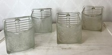 4 große Glasschütten von PONCET Küchenschütten Pressglas Vintage