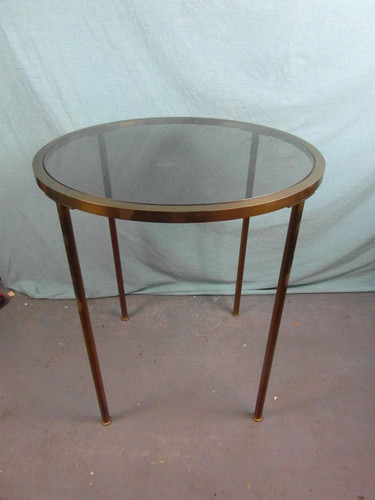 Tisch messing glas sachlich - messing,