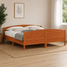 Massivholz Bett Kiefer Braun