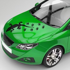 Gecko Dekor Aufkleber Gekko & Spuren Auto & Motorrad Sticker Autoaufkleber #1016