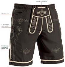 Trachten Badehose im Lederdesign Tracht Hose Badeshorts Freizeit Shorts Short