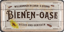Retro Blechschild BIENEN-OASE