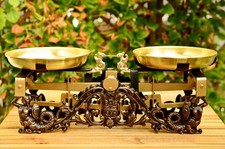 Alte Krämerwaage, Tafelwaage, Waage Weber Dähne bis 5 kg um 1909 mit Gewichten