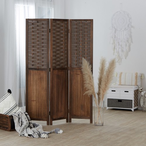 Paravent tlg holz - paravent, braun
