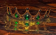 Bronze-Diadem mit grünem