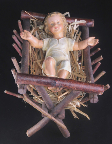 Antike krippenfigur jesuskind - krippenfigur,