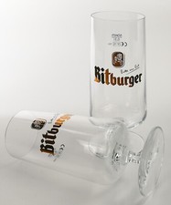 2 x Bitburger Pils Glas "Bitte