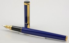 Vintage Diplomat Patronenfüller Blau vergoldet fountain pen blue gold plated