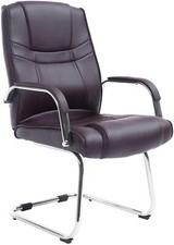 XXL Besucherstuhl ATTILA 180 kg Belastbar Konferenzstuhl Freischwinger Lehnstuhl