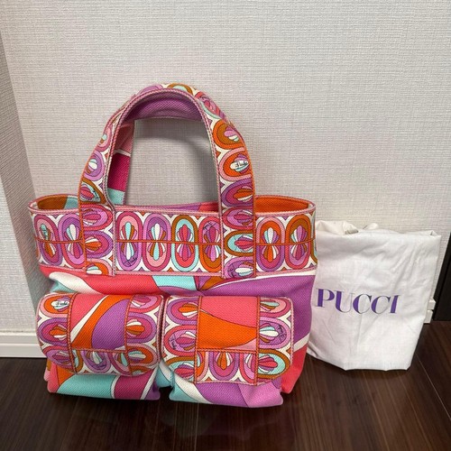 Emilio pucci canvas tote bag - tote,