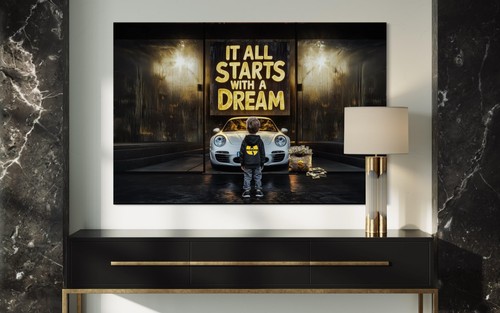 Traumauto leinwand bild - leinwand,