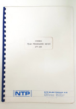 NTP Elektronik Stereo Peak Programme Meter 277-200 Instruction Manual  BA001074