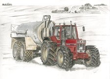 Kunstdruck Traktor mit