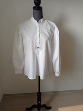 Trachtenbluse weiß Bluse für Dirndl Alpe Gr. 46. 100% Baumwolle mit Stickerei