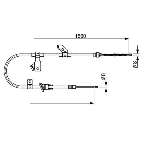 Bosch handbremsseil hinten - handbremsseil,