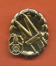 BAYERN, FEUERWEHR LEISTUNGSABZEICHEN FÜR TECHNISCHE HILFELEISTUNG, GOLD.