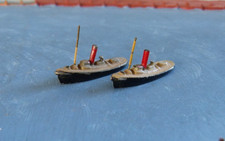 2 Metall Modelle 1 : 1250 : Dampfer Schlepper Dampfschlepper  2 cm