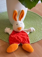 💕Schmusetuch Kuscheltuch Topolino Hase rot weiß orange Punkte 💕 selten