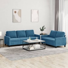 Sofagarnitur Wohnzimmer Relaxsessel Loungesofa Relaxsofa Loungesessel Couch Samt