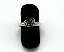 925/- Silber Ring, Bandring, Herz Design, Gr. 55, Sterlingsilber