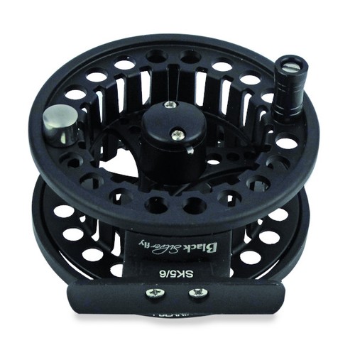 Angelrolle black silver - silver, fly