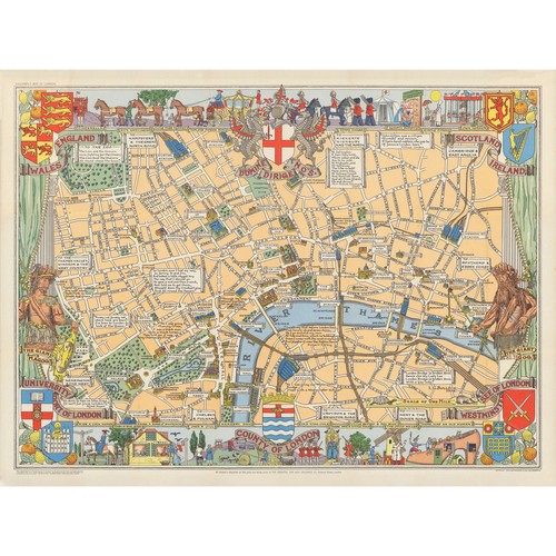 1938 kinderkarte von london - kinderkarte,