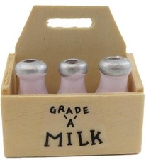 Puppenhaus Kiste Von Milch Flaschen Tür Stufe Küche Land Lager Bauernhof Zubehör