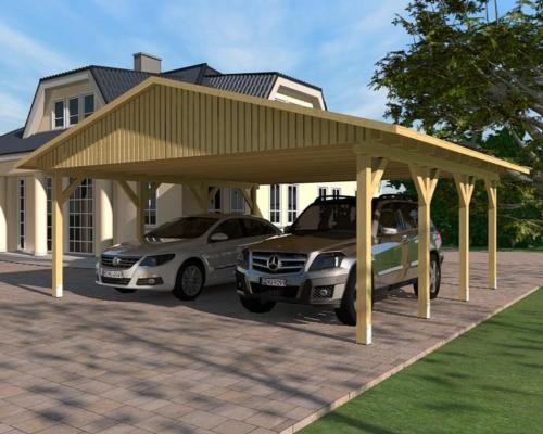 Carport satteldach 600x600cm - satteldach,
