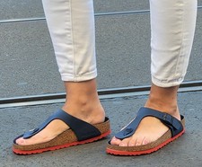 BIRKENSTOCK Gizeh  Desert Soil Blue Red Birko Flor normale Weite Damen