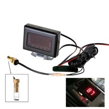 Digital Auto Lkw Kühlwasser Temperaturanzeige Thermometer + 10mm Sensor 12/24V