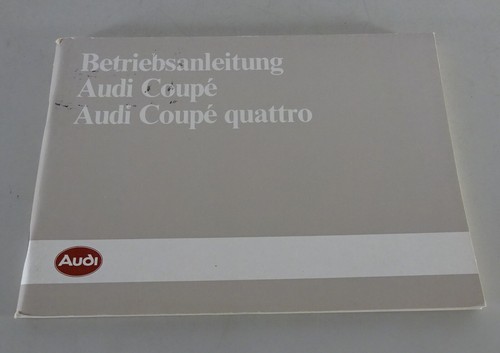 Betriebsanleitung audi coupe - betriebsanleitung,