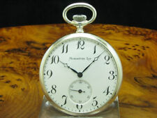 Micromètre Lip 925 Silber Open Face Taschenuhr / Durchmesser 50,6 mm