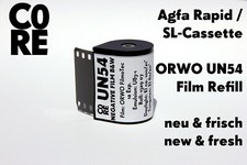ORWO UN54 • ISO 100 • Fresh Film • SL-Cassette • Agfa Rapid / Karat • WOLFEN