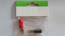 Ringkabelschuh-Set, vergoldet, 10mm², 4,2mm Loch, rot/schw Isolierung, unbenutzt