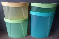 TUPPERWARE ♔ JUNGE WELLE ♔ VORRATSBEHÄLTER oval ♔ 0,5 + 1,2 + 1,9 + 2,3 Liter