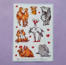 Sticker Vintage 90er Jahre Papier Sticker Herma Tiere für Stickersammlung 