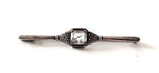 Art deco silber brosche - art,