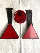  alte Dreieckrückstrahler + alte 2 Kammern Rückleuchte Oldtimer Traktor LKW