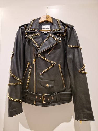Moschino lederjacke gr - h&m,