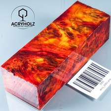 2063 Pappel Maser | 120x40x30 | Griffblock stabilisiert | ACRYHOLZ | Messergriff