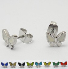 1 Paar Edelstahl Ohrstecker Ohrringe Schmetterling Frauen Damen Kinder