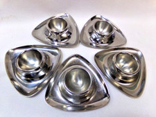 WMF - Fünf Cromargan Eierbecher - Entwurf: "Prof. Wilhelm Wagenfeld"