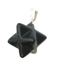 Anhänger Merkaba Schungit (Steinkohle) mit Öse