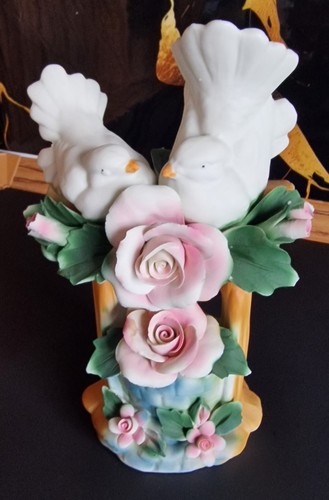 Deko porzellanfigur tauben mit - tauben,