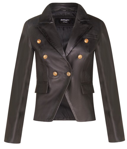 Damen schwarz echt leder - echt,