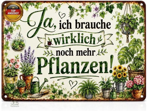 Retro blechschilder gartendeko - blechschilder,