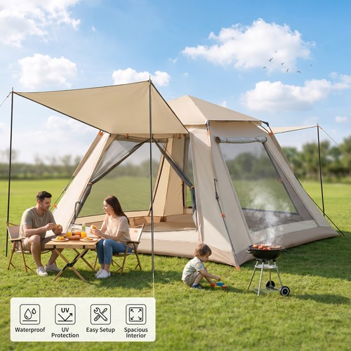 Campingzelt personen pop - 4-6,