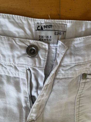 Weiße leinen esprithose - leinen, 40